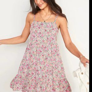 Old Navy Sleeveless Tiered Floral-Print Swing Dress